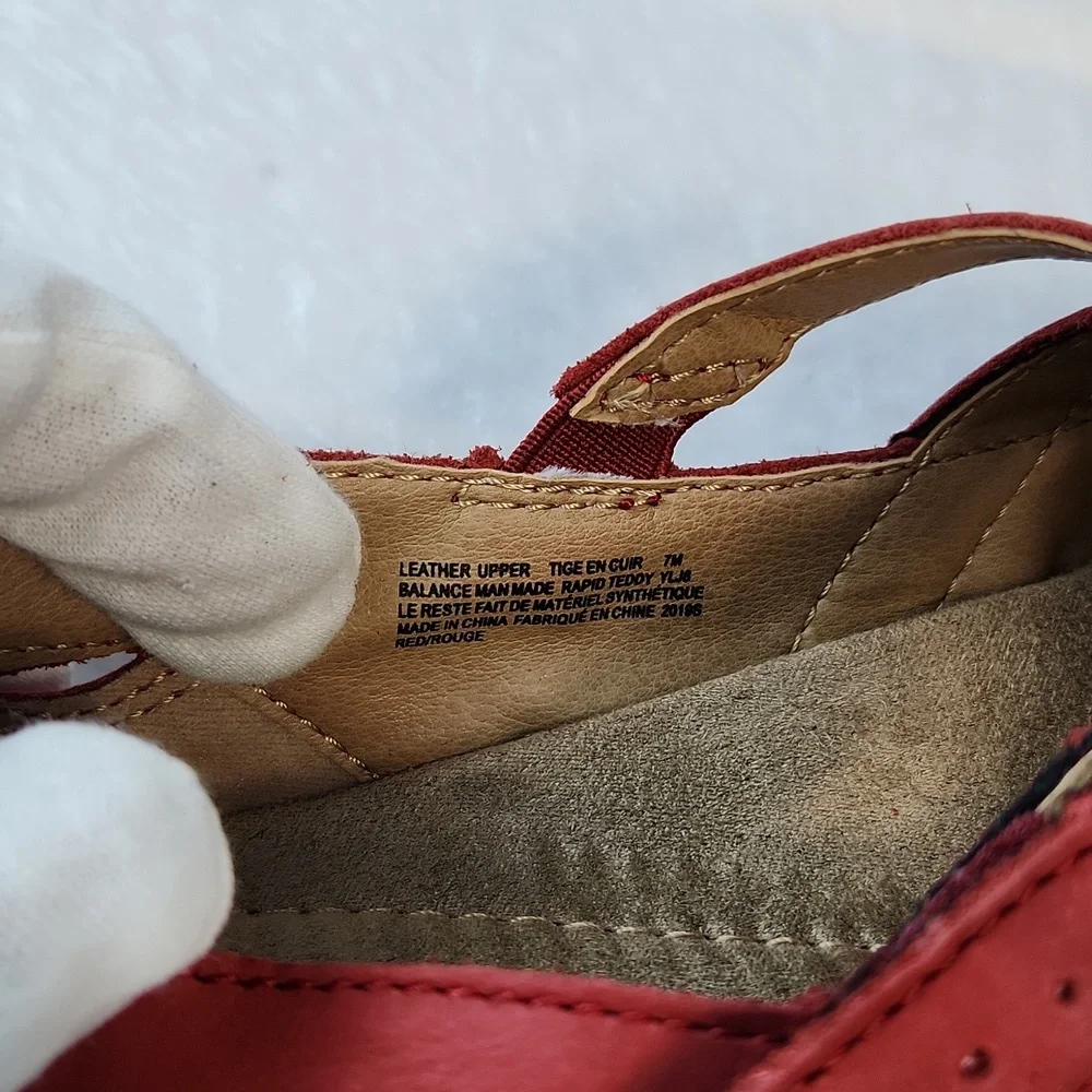 Earth Origins Rapid Teddy Leather Walking Loafer Cushioned Red Size 7 - Picture 10 of 12